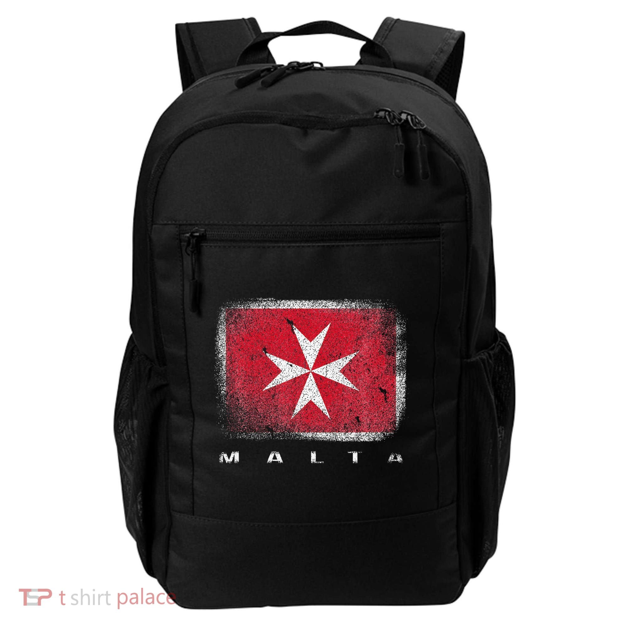 Maltese Cross Flag Malta Love Gift Souvenir Backpack