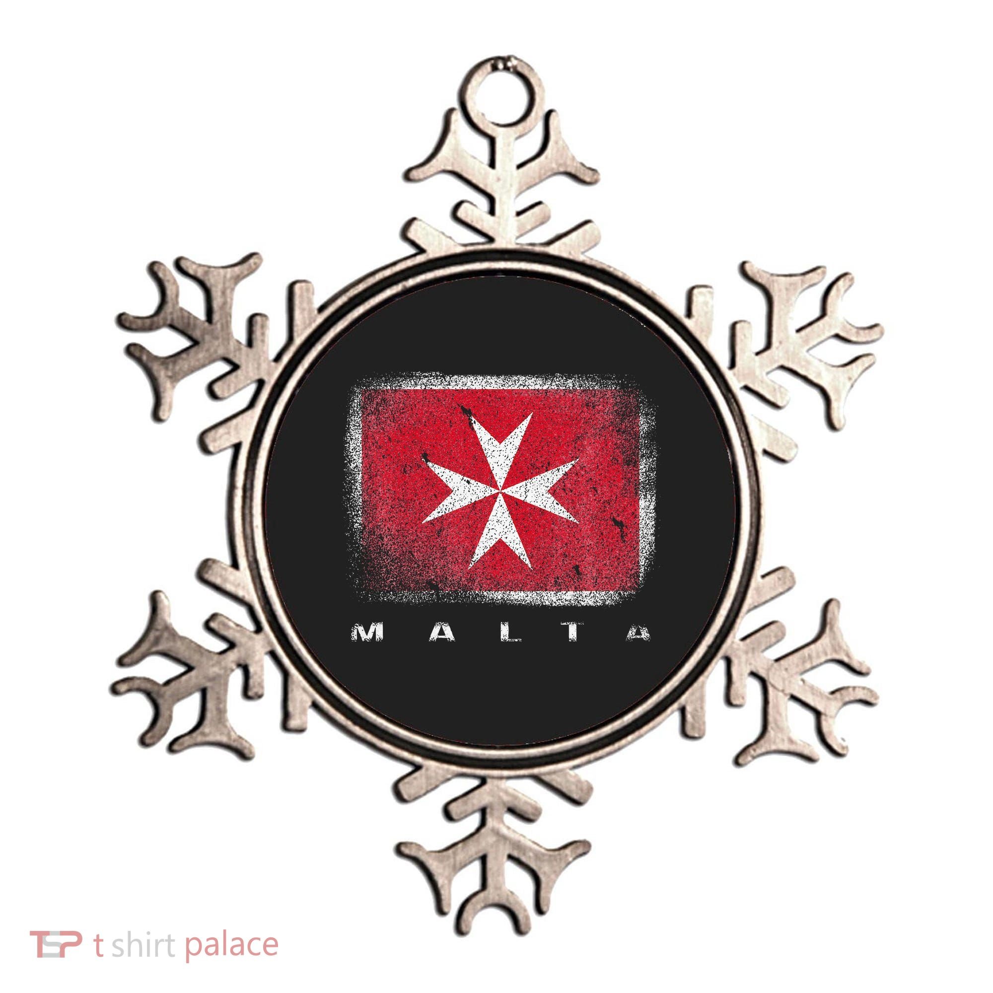 Maltese Cross Flag Malta Love Gift Souvenir Ornament