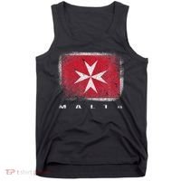 Maltese Cross Flag Malta Love Gift Souvenir Tank Top thumb 0