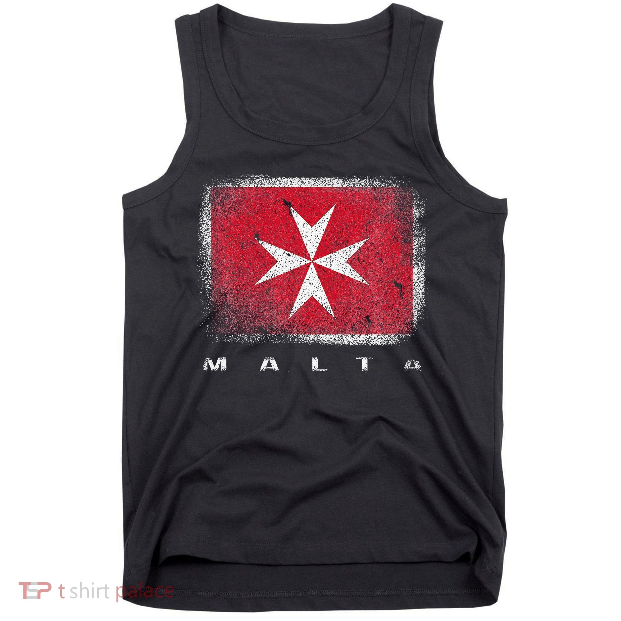 Maltese Cross Flag Malta Love Gift Souvenir Tank Top