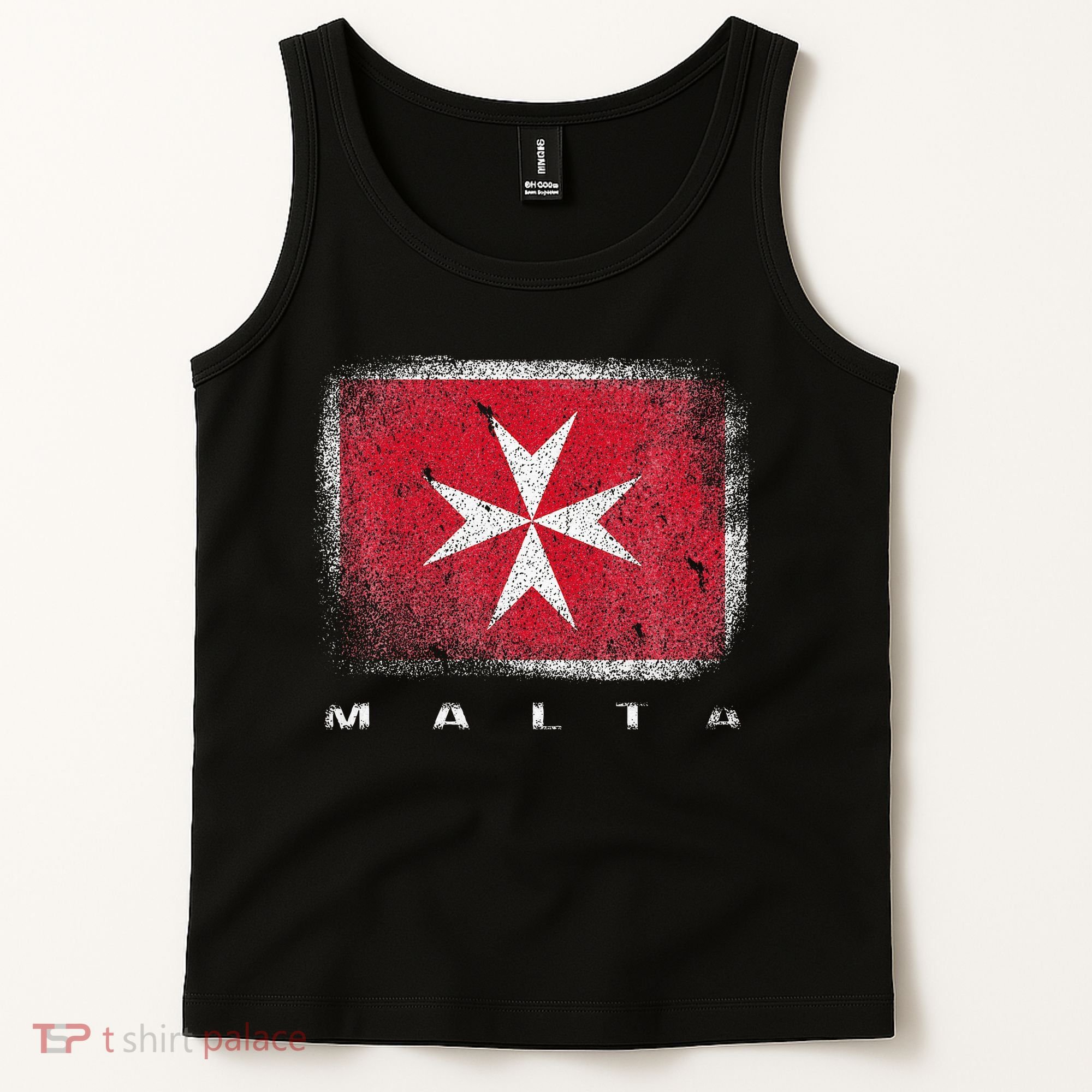Maltese Cross Flag Malta Love Gift Souvenir Tank Top