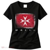 Maltese Cross Flag Malta Love Gift Souvenir Women's T-Shirt thumb 0