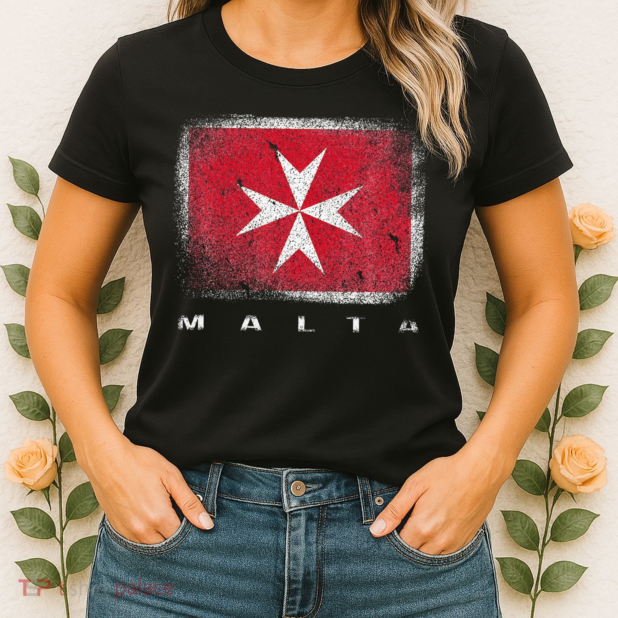 Maltese Cross Flag Malta Love Gift Souvenir Women's T-Shirt