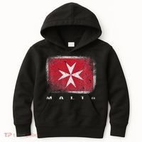 Maltese Cross Flag Malta Love Gift Souvenir Kids Hoodie thumb 0