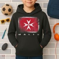 Maltese Cross Flag Malta Love Gift Souvenir Kids Hoodie thumb 2
