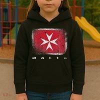 Maltese Cross Flag Malta Love Gift Souvenir Kids Hoodie thumb 3