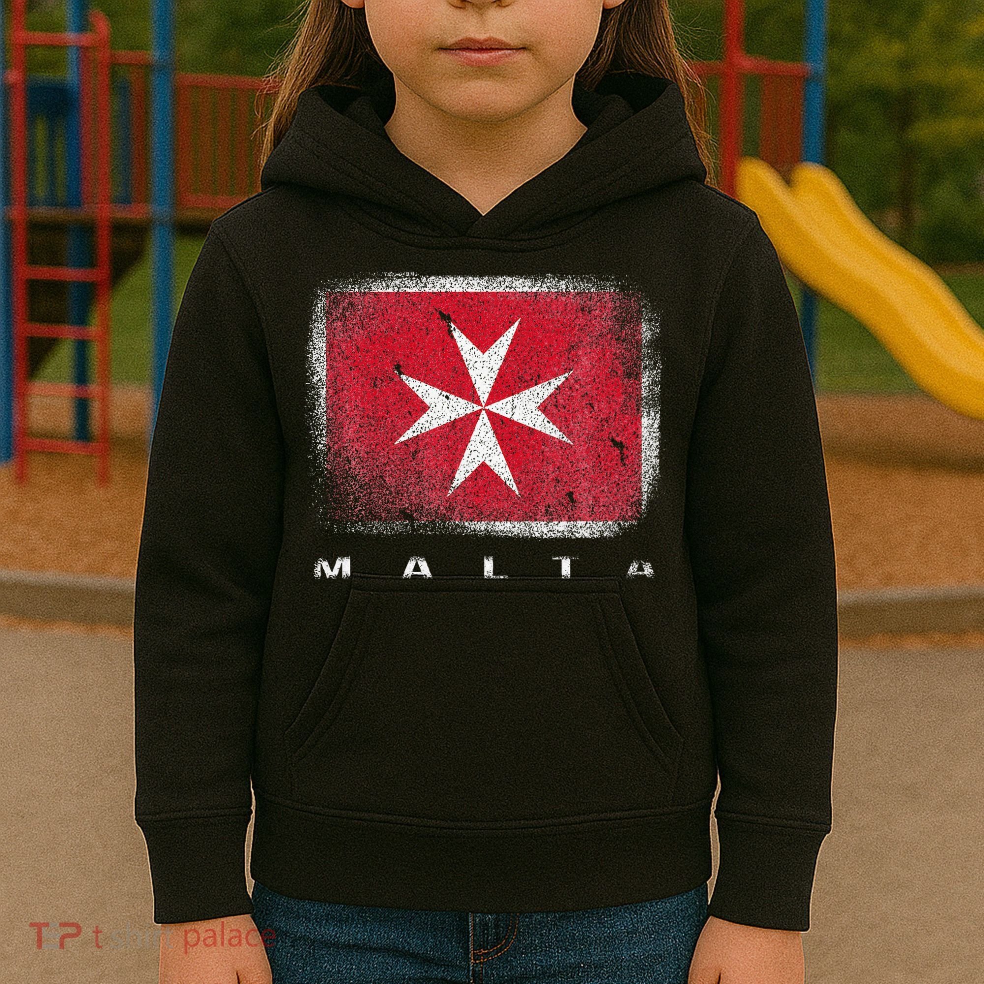 Maltese Cross Flag Malta Love Gift Souvenir Kids Hoodie