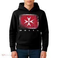 Maltese Cross Flag Malta Love Gift Souvenir Kids Hoodie thumb 4