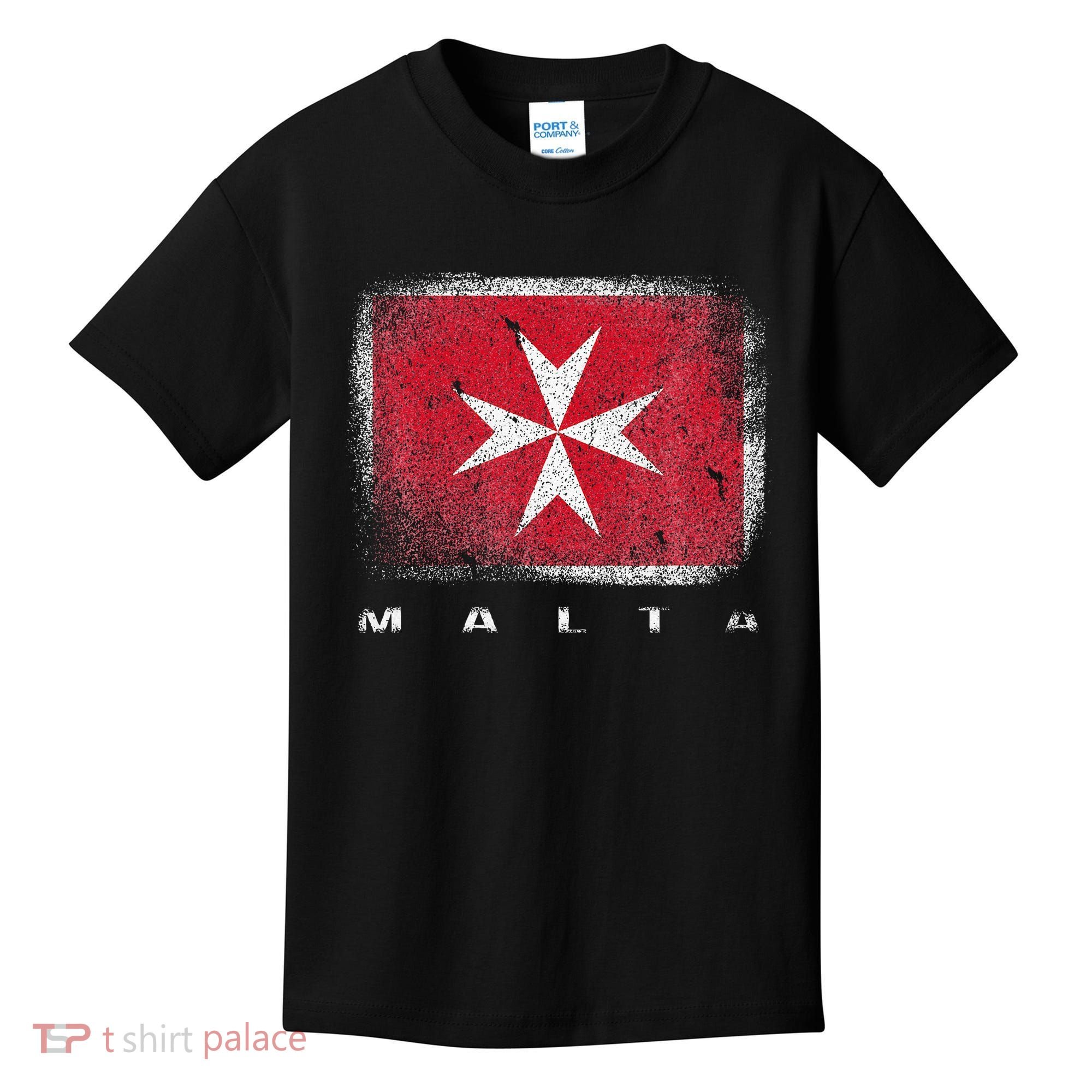 Maltese Cross Flag Malta Love Gift Souvenir Kids T-Shirt