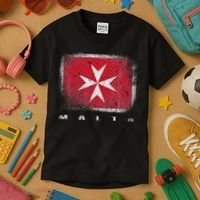 Maltese Cross Flag Malta Love Gift Souvenir Kids T-Shirt thumb 3
