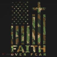 Military Camo Faith Over Fear Inspirational Christian Hoodie thumb 2