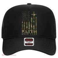 Military Camo Faith Over Fear Inspirational Christian Hat thumb 0