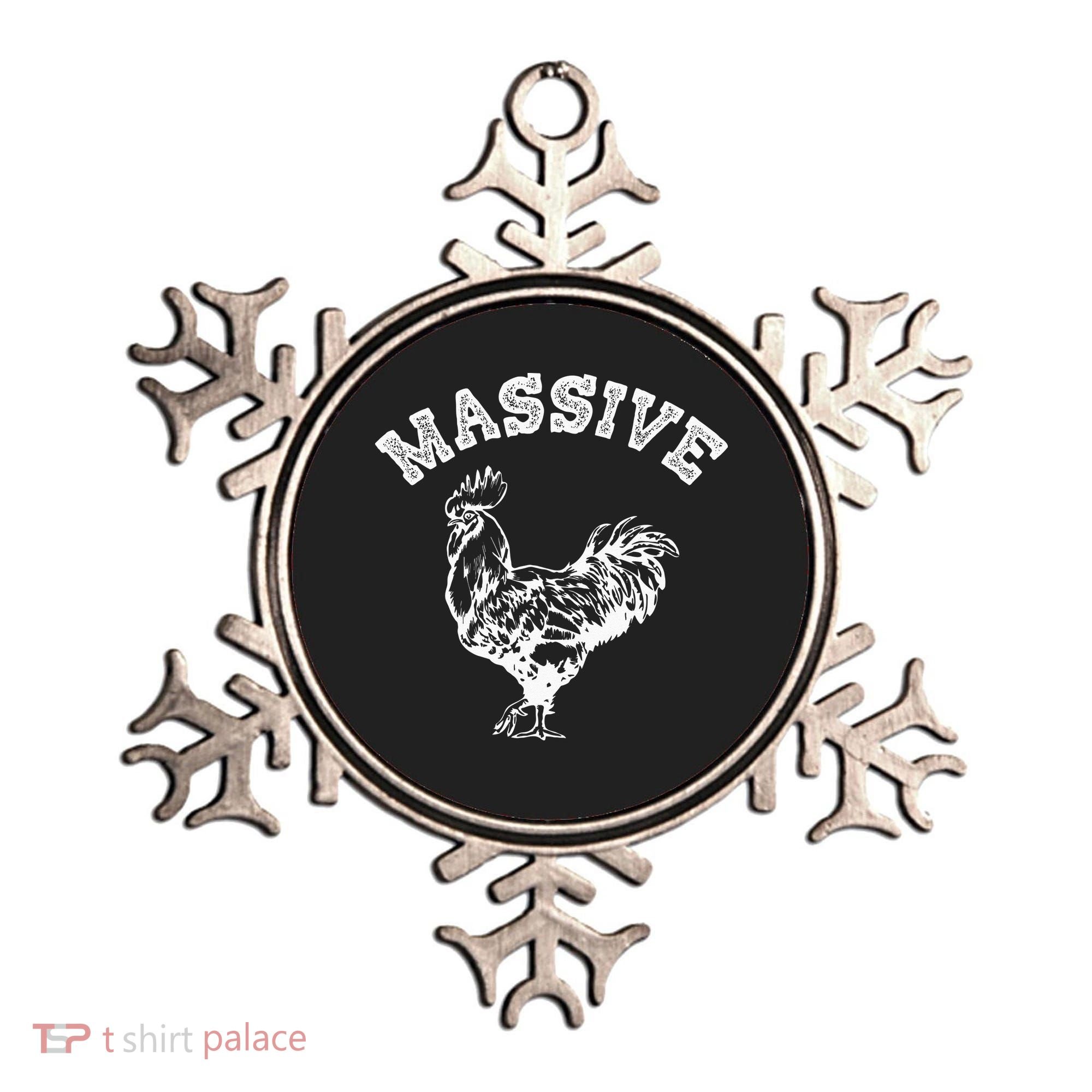 Massive Cock Funny Rooster Pun Adult Humor Joke Ornament