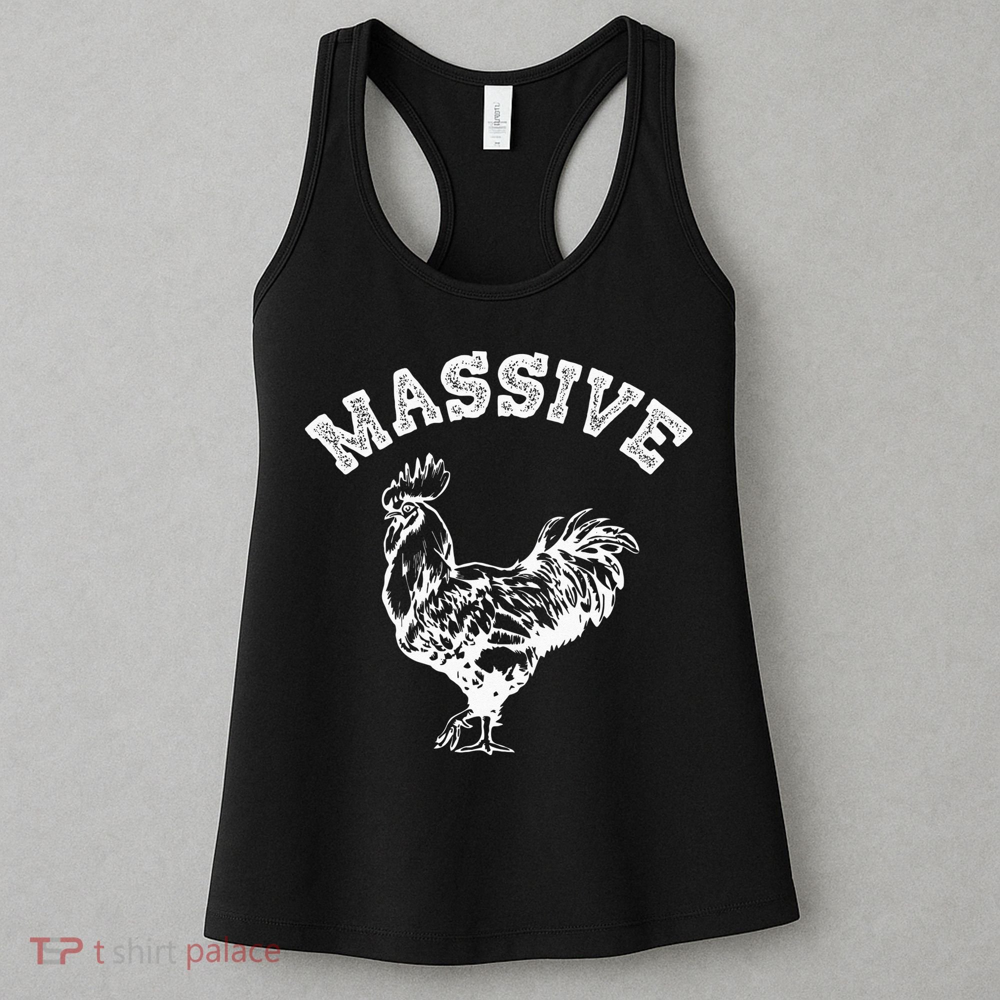 Massive Cock Funny Rooster Pun Adult Humor Joke Women's Tank Top