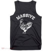 Massive Cock Funny Rooster Pun Adult Humor Joke Tank Top thumb 0