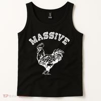 Massive Cock Funny Rooster Pun Adult Humor Joke Tank Top thumb 2