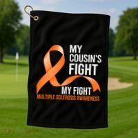 My Cousin's Fight My Fight Multiple Sclerosis Ms Warrior Gift Golf Towel thumb 1