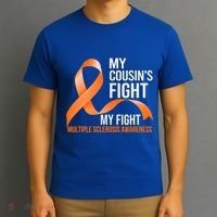 My Cousin's Fight My Fight Multiple Sclerosis Ms Warrior Gift T-Shirt thumb 3