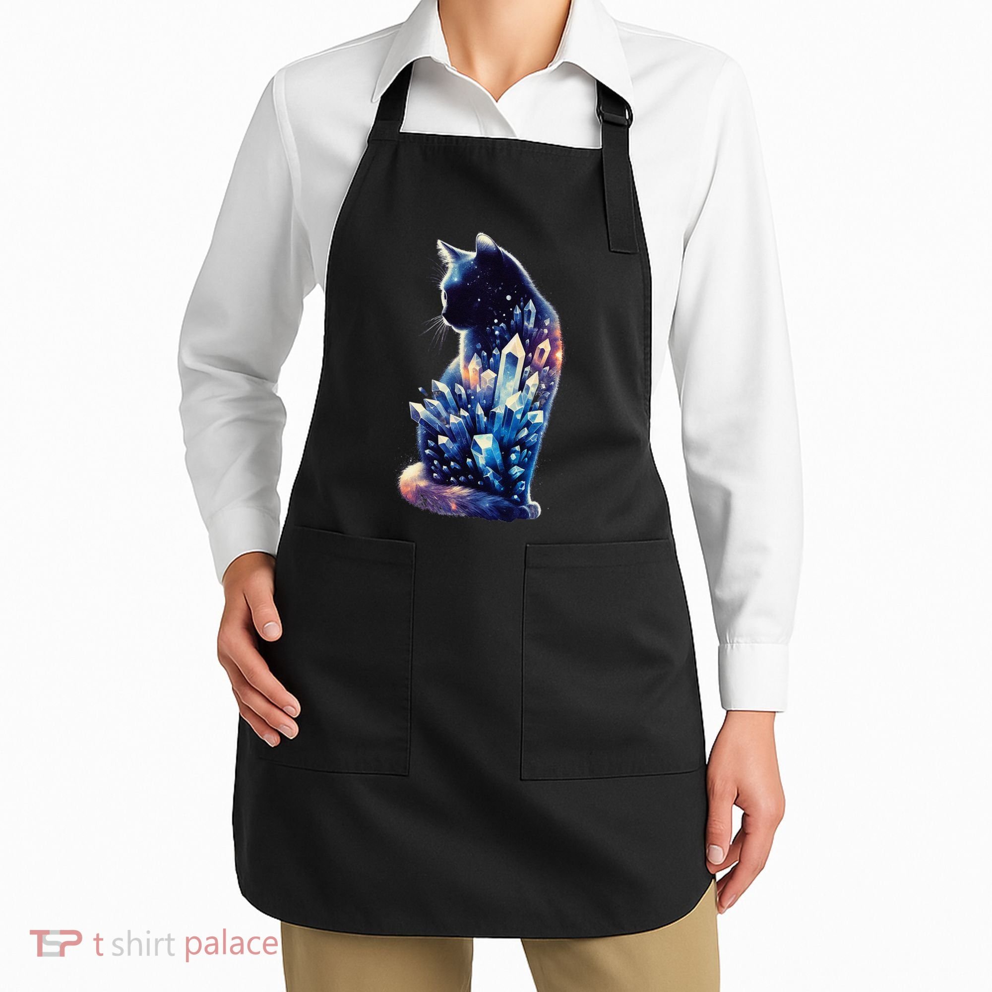 Mystical Cat Fusion Beautiful Celestial Unique Apron