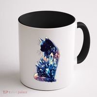 Mystical Cat Fusion Beautiful Celestial Unique Coffee Mug thumb 1