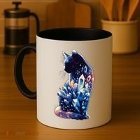 Mystical Cat Fusion Beautiful Celestial Unique Coffee Mug thumb 4