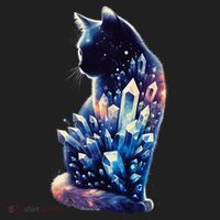 Mystical Cat Fusion Beautiful Celestial Unique Golf Towel thumb 3