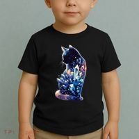 Mystical Cat Fusion Beautiful Celestial Unique Toddler T-Shirt thumb 2