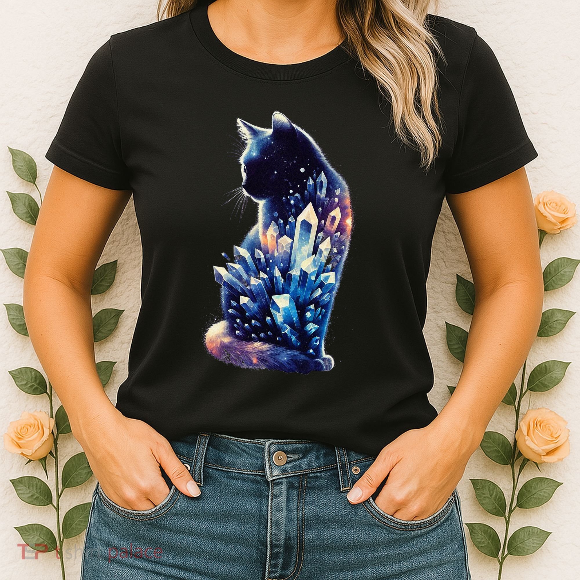Mystical Cat Fusion Beautiful Celestial Unique Women's T-Shirt