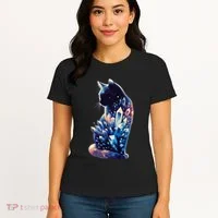Mystical Cat Fusion Beautiful Celestial Unique Women's T-Shirt thumb 4