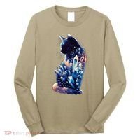 Mystical Cat Fusion Beautiful Celestial Unique Long Sleeve Shirt thumb 0