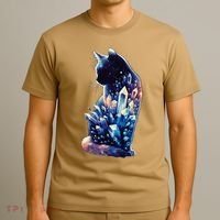 Mystical Cat Fusion Beautiful Celestial Unique T-Shirt thumb 3