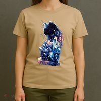 Mystical Cat Fusion Beautiful Celestial Unique T-Shirt thumb 4