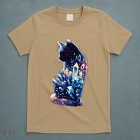Mystical Cat Fusion Beautiful Celestial Unique T-Shirt thumb 5