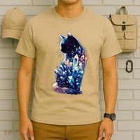 Mystical Cat Fusion Beautiful Celestial Unique T-Shirt thumb 6