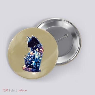 Mystical Cat Fusion Beautiful Celestial Unique Button