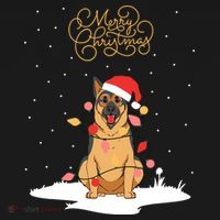 Merry Christmas Funny Xmas Christmas German Shepherd Backpack thumb 2