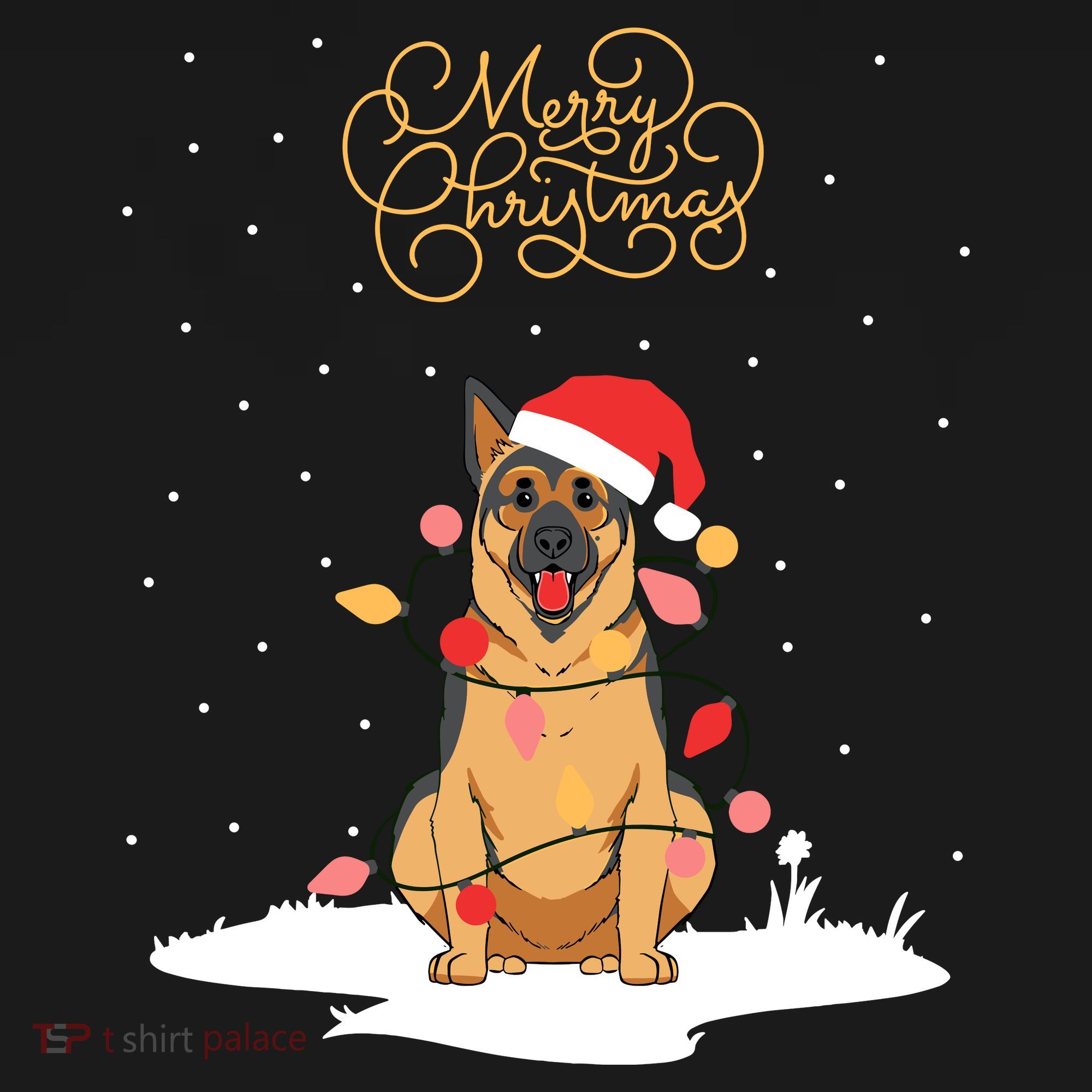 Merry Christmas Funny Xmas Christmas German Shepherd Backpack