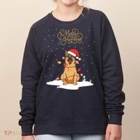 Merry Christmas Funny Xmas Christmas German Shepherd Women's Sweatshirt thumb 0