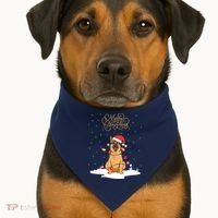 Merry Christmas Funny Xmas Christmas German Shepherd USA-Made Doggie Bandana thumb 1