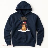Merry Christmas Funny Xmas Christmas German Shepherd Hoodie thumb 0