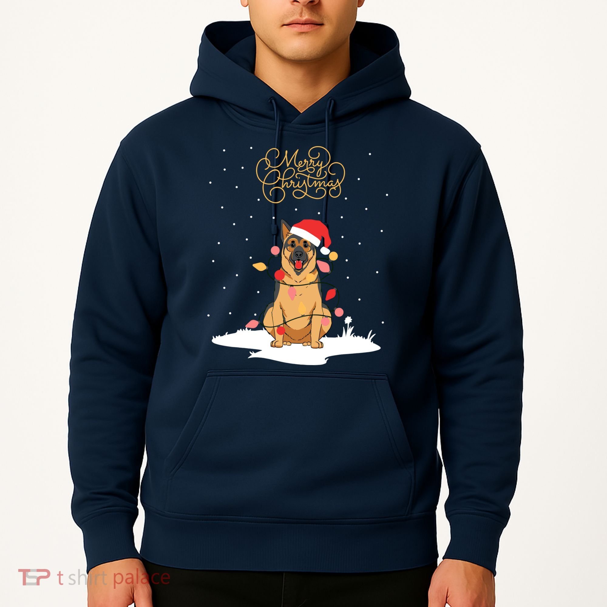 Merry Christmas Funny Xmas Christmas German Shepherd Hoodie