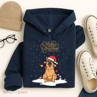 Merry Christmas Funny Xmas Christmas German Shepherd Hoodie thumb 4
