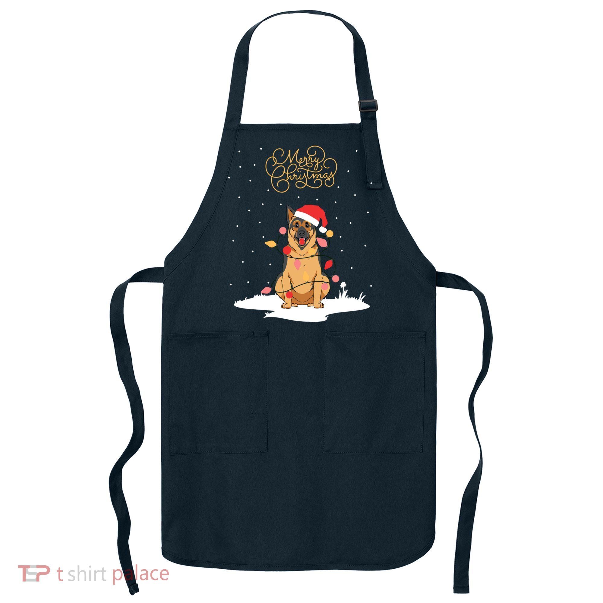 Merry Christmas Funny Xmas Christmas German Shepherd Apron