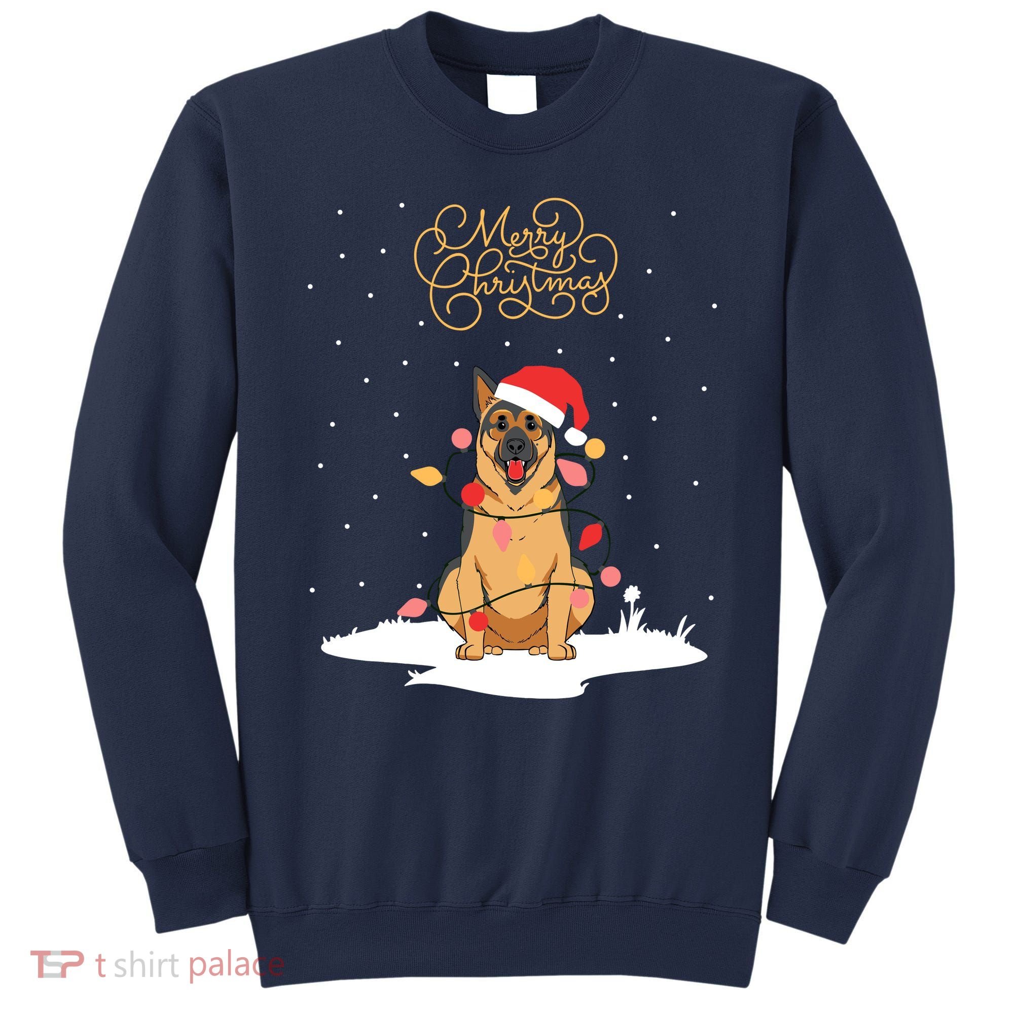 Merry Christmas Funny Xmas Christmas German Shepherd Sweatshirt