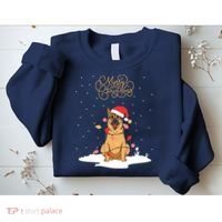 Merry Christmas Funny Xmas Christmas German Shepherd Sweatshirt thumb 2