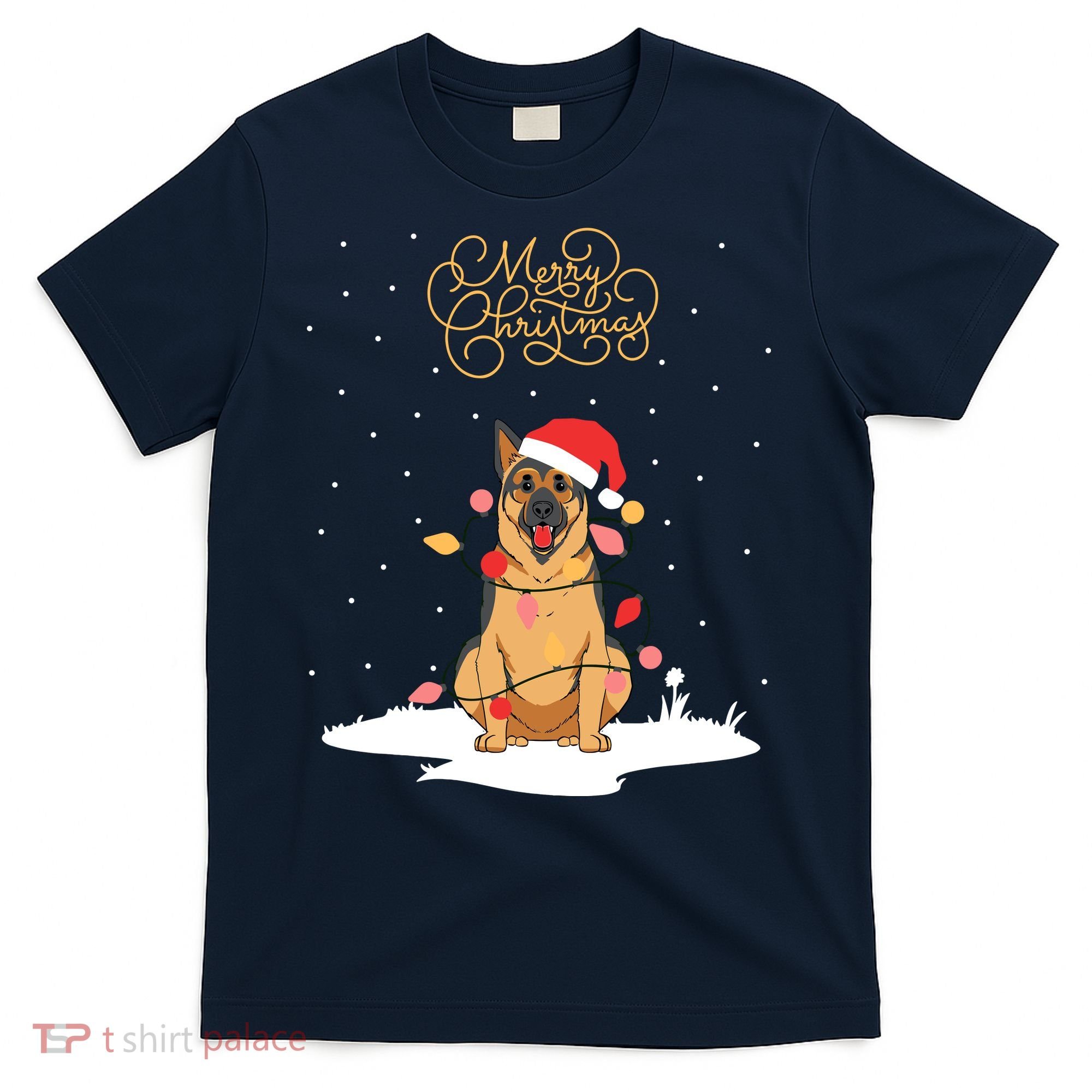 Merry Christmas Funny Xmas Christmas German Shepherd T-Shirt