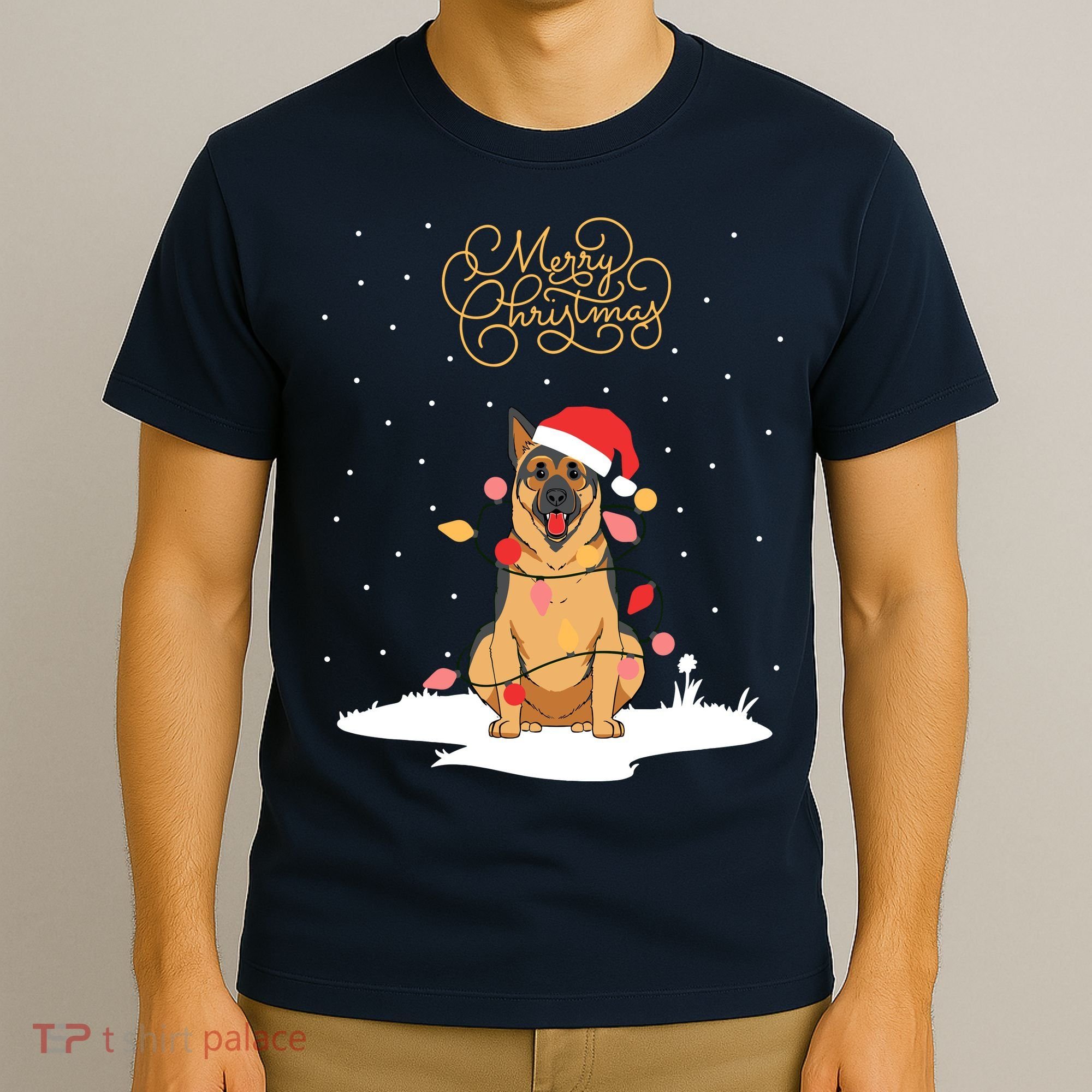 Merry Christmas Funny Xmas Christmas German Shepherd T-Shirt