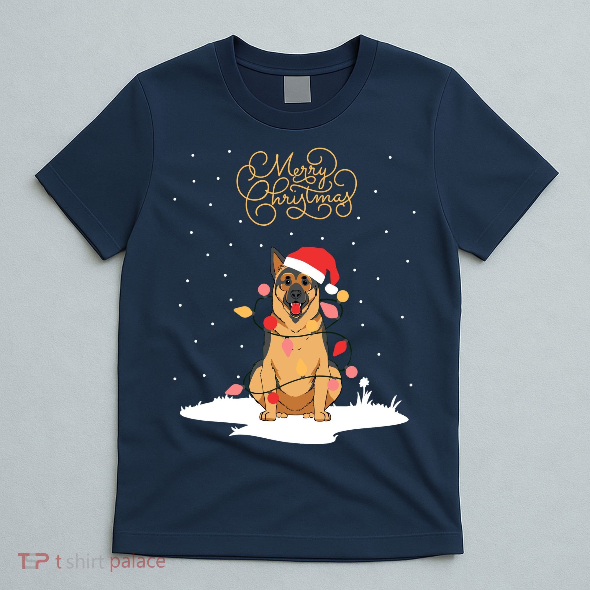Merry Christmas Funny Xmas Christmas German Shepherd T-Shirt