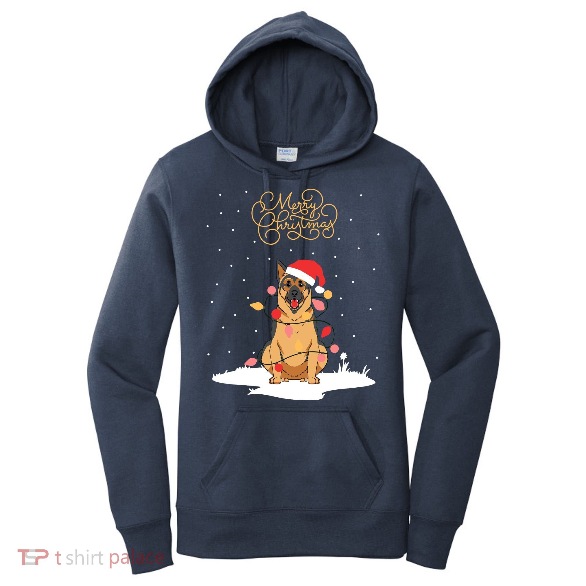 Merry Christmas Funny Xmas Christmas German Shepherd Women's Hoodie