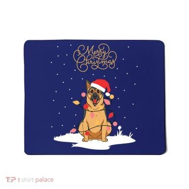 Merry Christmas Funny Xmas Christmas German Shepherd Mousepad